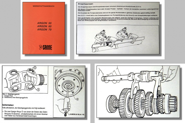 Reparaturanleitung Same Argon 50 60 70 Traktoren Werkstatthandbuch