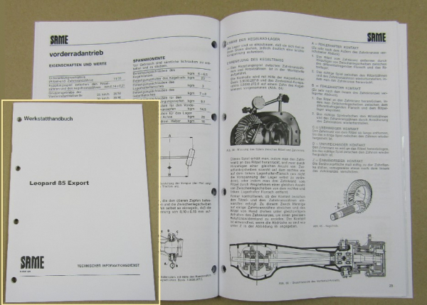 Reparaturanleitung Same Leopard 85 Export Werkstatthandbuch 1979