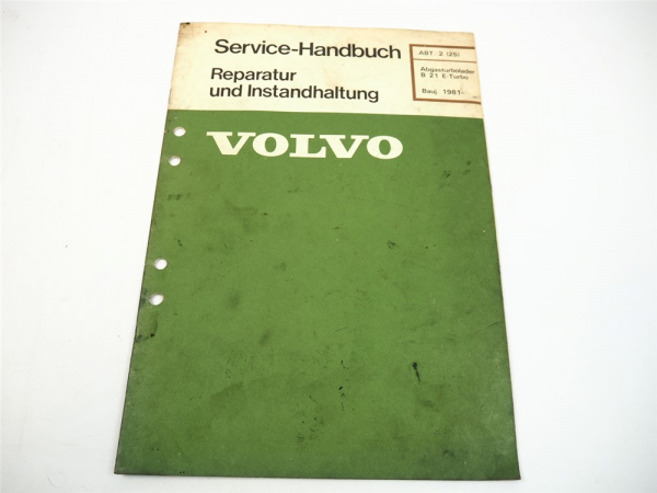 Reparaturanleitung Volvo 240 260 Abgasturbolader B21E Turbo Werkstatthandbuch