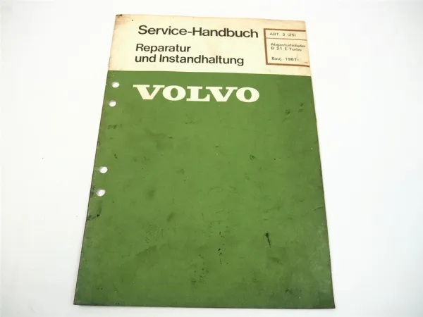 Reparaturanleitung Volvo 240 260 Abgasturbolader B21E Turbo Werkstatthandbuch
