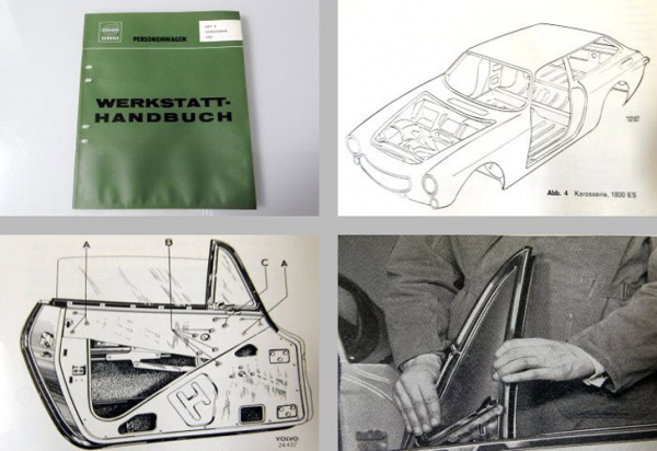 Reparaturanleitung Volvo P 1800 Werkstatthandbuch Karosserie 1973