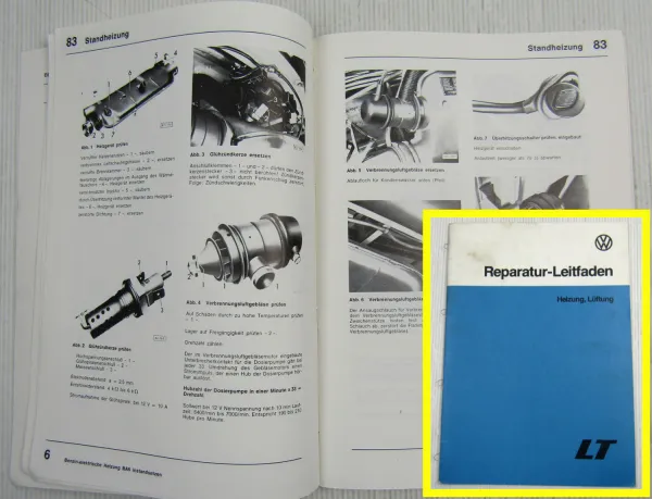 Reparaturanleitung VW LT 1 1975 - 1986 Heizung Lüftung Zusatzheizung DA6