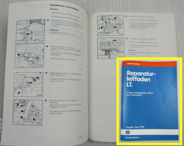 Reparaturanleitung VW LT 1 ab 1982 008/I 5-Gang Getriebe Werkstatthandbuch 1990