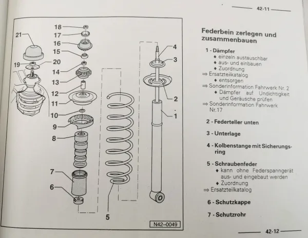 Reparaturanleitung VW Polo 3 6N Fahrwerk Karosserie elektrische Anlage Wartung