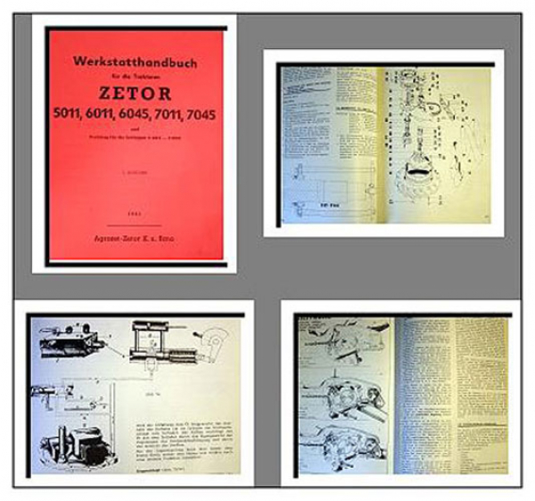 Reparaturanleitung Zetor 5011 6011 6045 7011 7045 Werkstatthandbuch