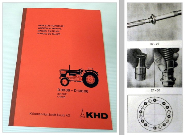 Reparaturhandbuch Deutz D8006 D10006 D13006 Werkstatthandbuch 1976