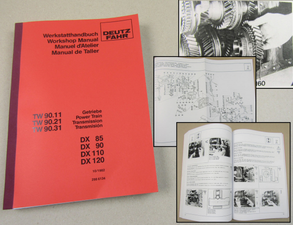 Reparaturhandbuch Deutz DX 85 90 120 Werkstatthandbuch Getriebe TW90 1982