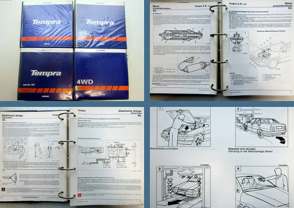 Fiat Tempra + Kombi + 4WD Reparaturanleitung Werkstatthandbuch 1990 -1996