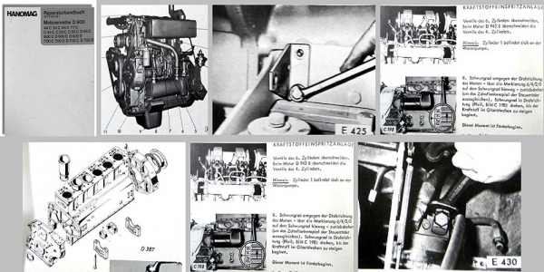 Reparaturhandbuch Massey Ferguson Hanomag Motoren D943 D962 D963 Werkstatthandbu