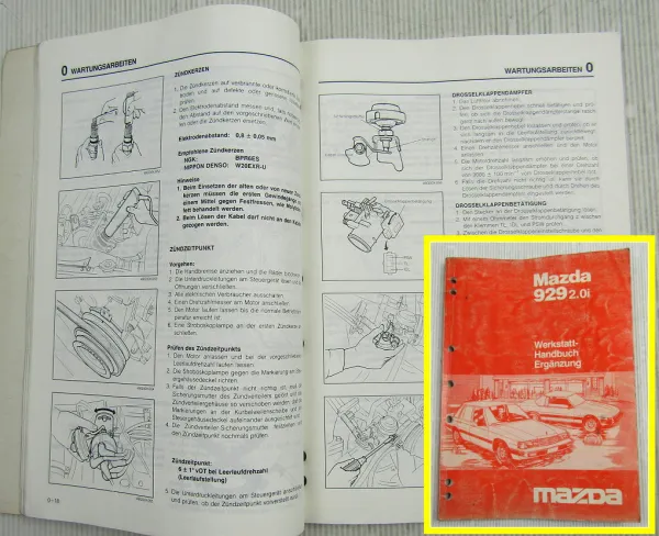 Reparaturhandbuch Mazda 929 2.0i Ergänzung zum Werkstatthandbuch Reparatur 1984