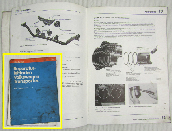 Reparaturleifaden VW T3 Bus Werkstatthandbuch 1,6 l-Vergasermotor CT CZ