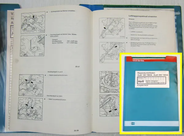 Reparaturleitfaden Audi 100 C3 Typ 44 Keihin Vergaser TSZ-H Zündanlage1,9l WH