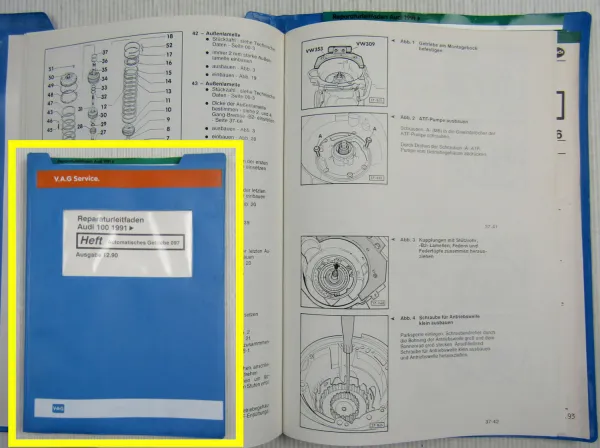 Reparaturleitfaden Audi 100 C4 Automatikgetriebe 097 Werkstatthandbuch 1991-93