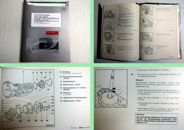 Reparaturleitfaden Audi 100 C4 S6 4,2 Automatik Getriebe 018 Allrad quattro