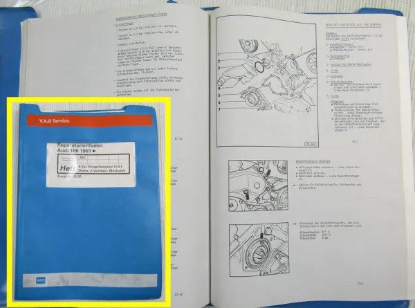 Reparaturleitfaden Audi 100 C4 Werkstatthandbuch 2,6l V6 Einspritzmotor ABC