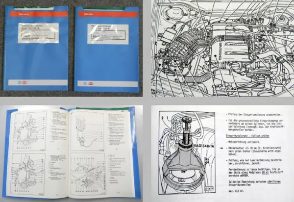 Reparaturleitfaden Audi 100 C4 Werkstatthandbuch KE-Motronic ACE + Motor Daten