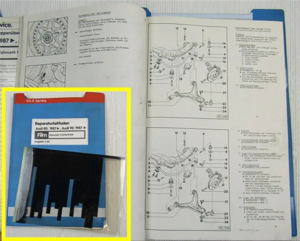 Reparaturleitfaden Audi 80 90 B3 Cabriolet Coupe Fahrwerk Frontantrieb 1987 -93