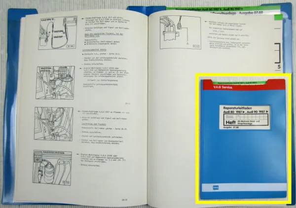 Reparaturleitfaden Audi 80 90 B3 Coupe KE Motronic 3A AAB Werkstatthandbuch 2 l