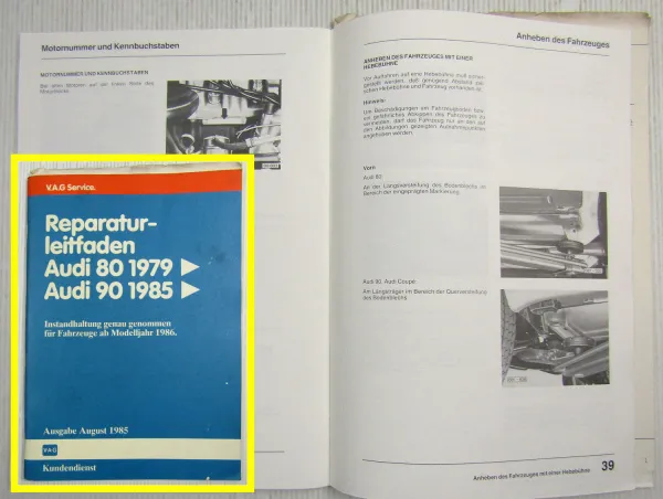 Reparaturleitfaden Audi 80 90 Coupe B2 ab 1986 Instandhaltung Werkstatthandbuch