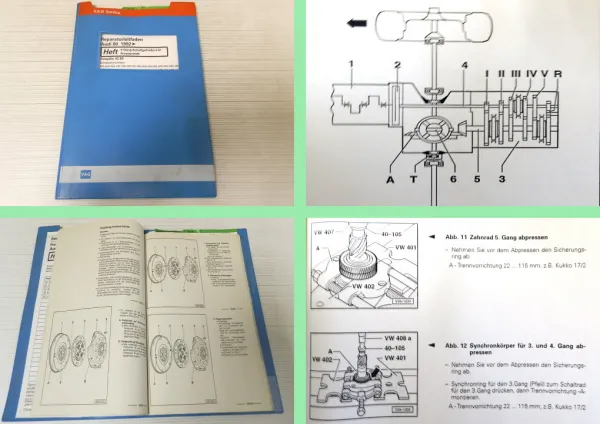 Reparaturleitfaden Audi 80 ab 1992 B4 5 Gang Getriebe / Schaltgetriebe 012