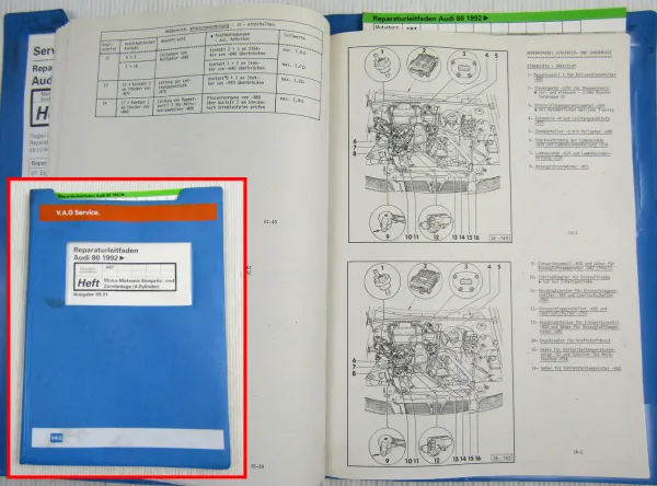 Reparaturleitfaden Audi 80 B4 1,6 l ABM Mono Motronic ab 1992 66kW