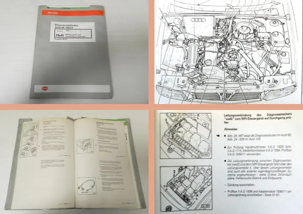 Reparaturleitfaden Audi 80 B4 92 1,6 l Motor ADA 74 kW MPI Einspritzanlage
