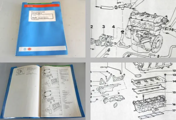 Reparaturleitfaden Audi 80 B4 + Coupe Werkstatthandbuch 2,0l Motor 137 PS 6A