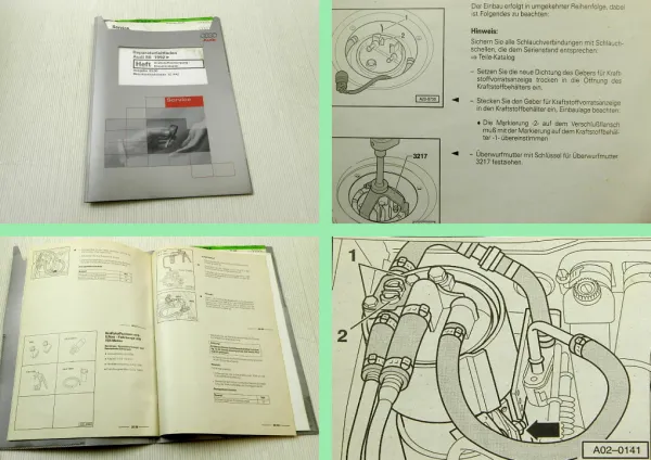 Reparaturleitfaden Audi 80 B4 Diesel TDI Kraftstoffversorgung 1Z AAZ