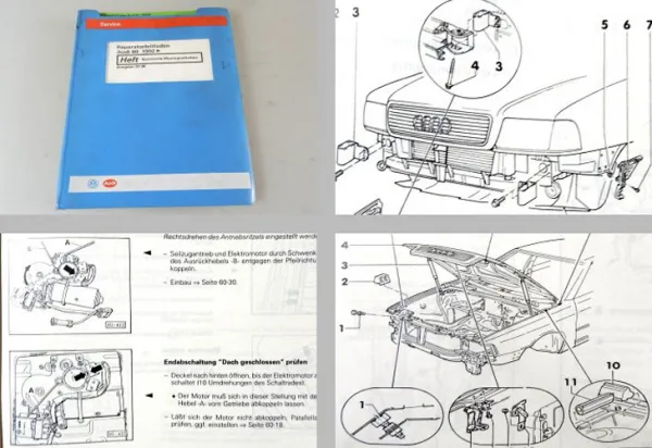 Reparaturleitfaden Audi 80 B4 RS2 Karosserie Montagearbeiten Werkstatthandbuch