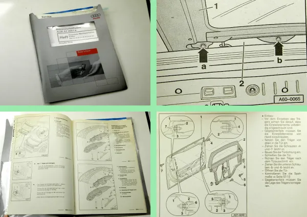 Reparaturleitfaden Audi A2 8Z Karosserie Montagearbeiten außen ab 2001