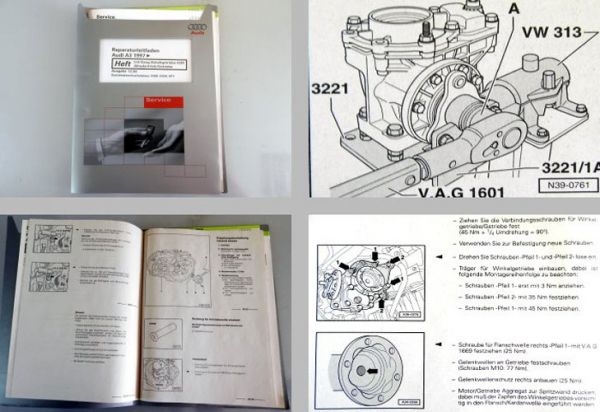 Reparaturleitfaden Audi A3 8L 5/6 Gang Schaltgetriebe 02M Werkstatthandbuch