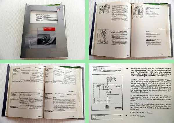 Reparaturleitfaden Audi A4 B5 S4 u. Quattro Fahrwerk Eigendiagnose ABS ESP EDS