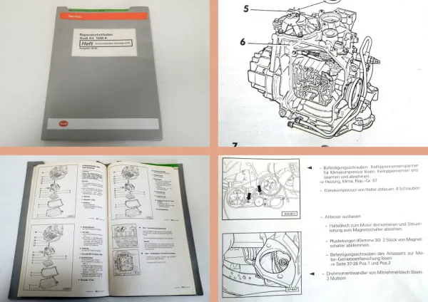 Reparaturleitfaden Audi A4 B5 +TDI 95 Automatik Getriebe 01N Drehmomentwandler