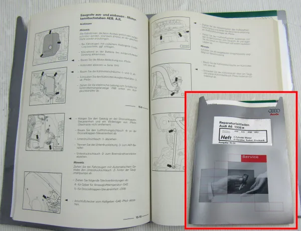 Reparaturleitfaden Audi A6 4B C5 1,8l Turbo AEB AJL ANB PU Mechanik Zylinderkopf