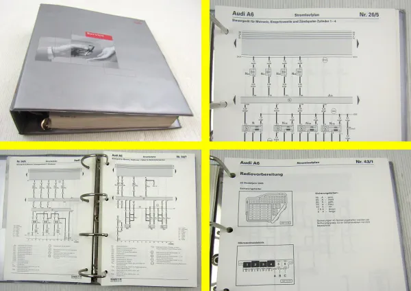 Reparaturleitfaden Audi A6 C5 2000 Stromlaufpläne APR AQD APS APZ ARJ ARN ANB