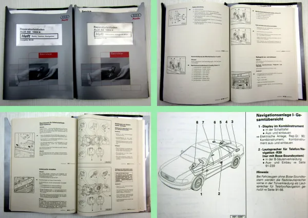 Reparaturleitfaden Audi A8 D2/4D Elektrische Anlage Elektrik Radio Navi I II III