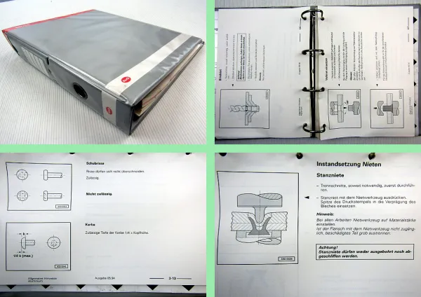 Reparaturleitfaden AUDI A8 D2 4D Karosserie Instandsetzung Aluminium 1994
