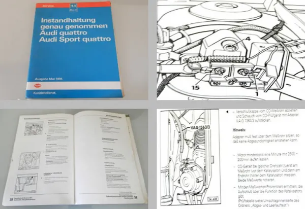 Reparaturleitfaden Audi quattro, Sport quattro Instandhaltung Werkstatthandbuch