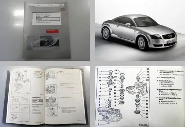 Reparaturleitfaden Audi TT 8N 5 Gang Schaltgetriebe 02J DZF ab 1999