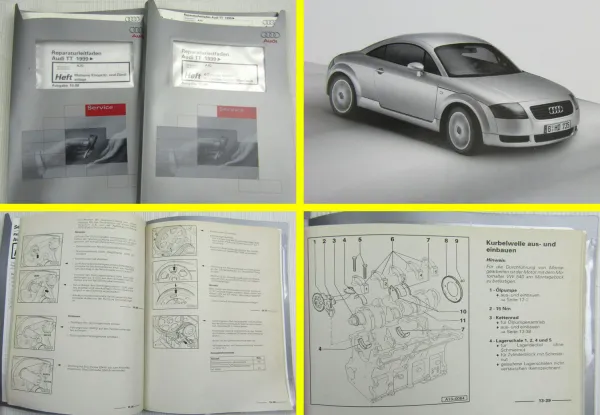 Reparaturleitfaden Audi TT Coupe 1,8l Turbo Motor AJQ 132 kW Mechanik + Motronic
