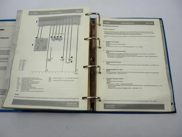 Reparaturleitfaden Stromlaufpläne VW Passat B3 35i syncro G60 VR6 AAA 1988 -1994