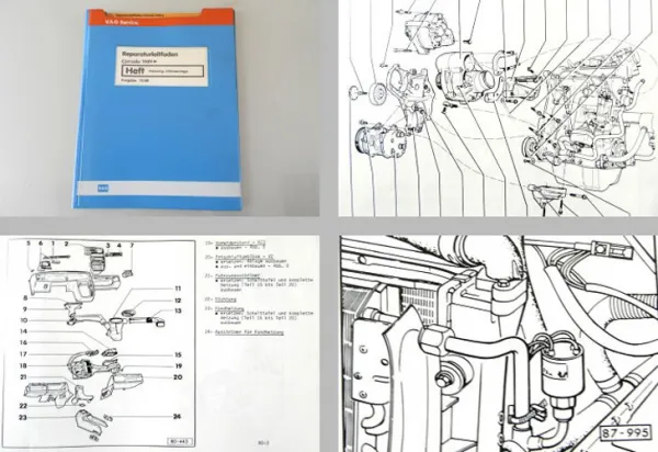 Reparaturleitfaden VW Corrado 50 Heizung Klimaanalage Werkstatthandbuch ab 1989