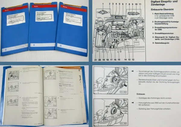 Reparaturleitfaden VW Corrado 53i 2,0l Motor + Digifant Simos Einspritza. 2E ADY