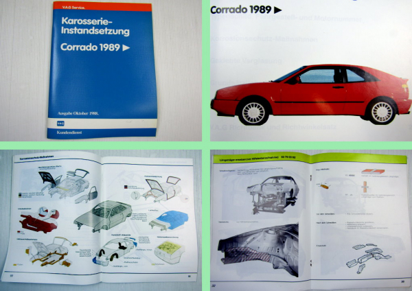 Reparaturleitfaden VW Corrado 53i VR6 Karosserie Instandsetzung Typ 50 ab 1989