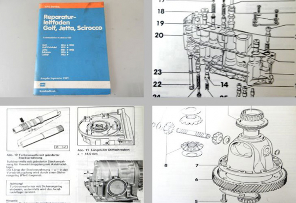 Reparaturleitfaden VW Golf 1 Scirocco Automatikgetriebe 010 Werkstatthandbuch
