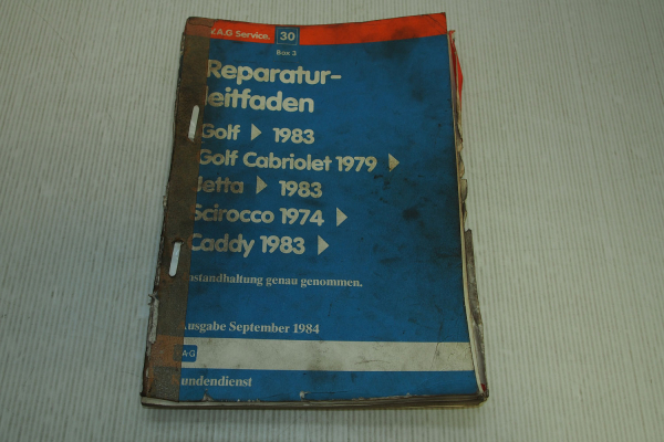 Reparaturleitfaden VW Golf 1 und Cabriolet Scirocco Instandhaltung 1974 - 1983