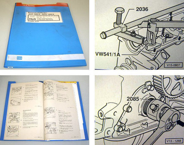 Reparaturleitfaden VW Golf 2 GTI syncro Werkstatthandbuch 1,8 Einspritzmotor