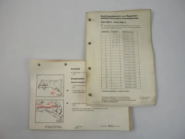 Reparaturleitfaden VW Golf 3 Vento ab 1992 Karosserie Instandsetzung 1995