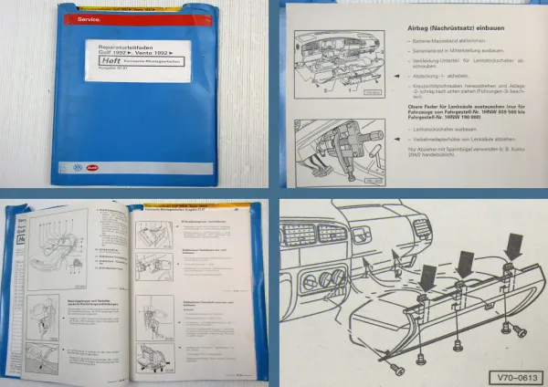 Reparaturleitfaden VW Golf 3 Vento Karosserie Montagearbeiten Werkstatthandbuch