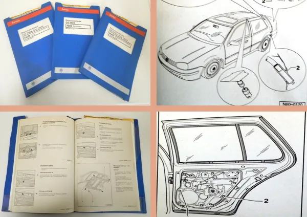 Reparaturleitfaden VW Golf 4 1J Karosserie Montagearbeiten innen aussen 2000